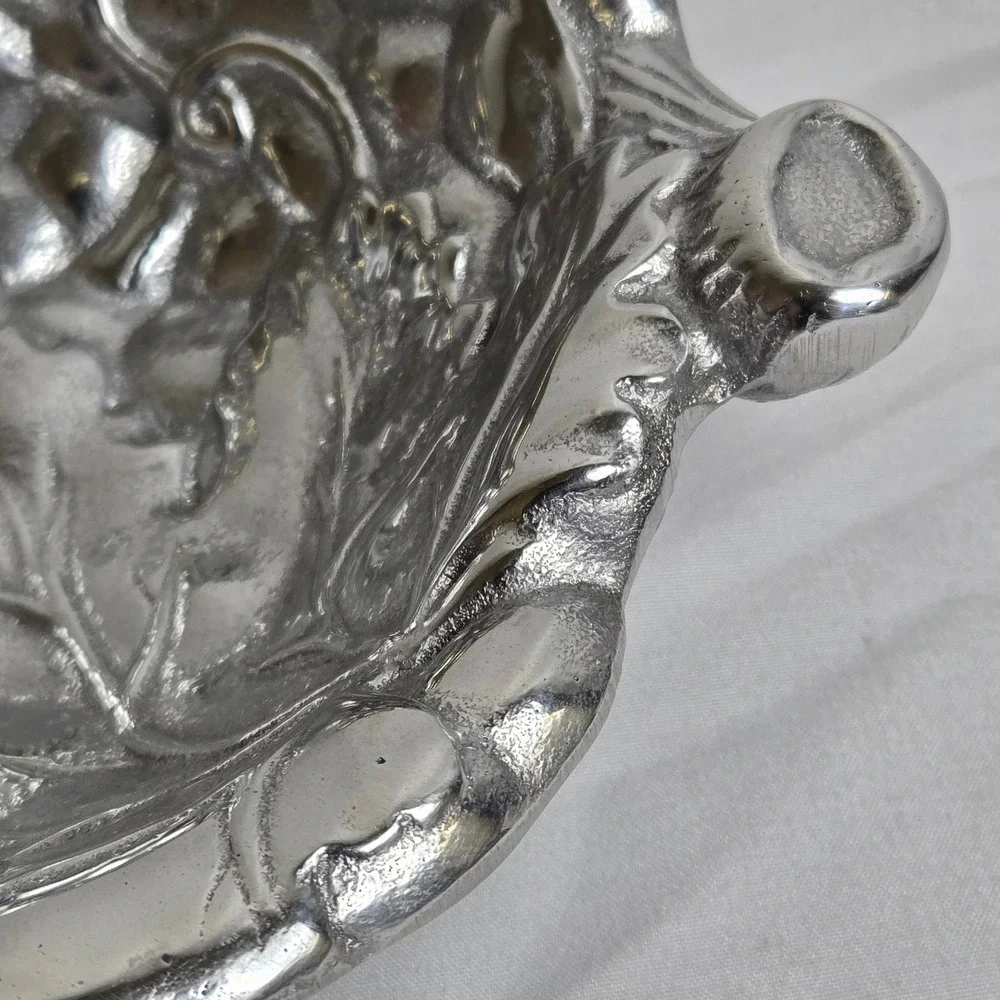 Wilton Armetale RWP Small Grape Leaf Serving Bowl Silver Tone 353734‎ 7